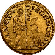 Italy Zecchino Christ in Beaded Ellipse. Leonardo Donato ND KM# 32 LEON DONAT S M VENET DVX coin obverse Italy Zecchino Christ in Beaded Ellipse. Leonardo Donato ND KM# 32 LEON DONAT S M VENET DVX coin obverse