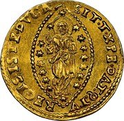 Italy Zecchino Christ in Beaded Ellipse. Marcantonio Giustinian ND KM# 385 SIT T XPE DAT Q TV REGIS ISTE DVCA coin reverse Italy Zecchino Christ in Beaded Ellipse. Marcantonio Giustinian ND KM# 385 SIT T XPE DAT Q TV REGIS ISTE DVCA coin reverse