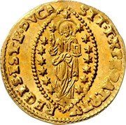 Italy Zecchino Christ in Beaded Ellipse. Alvise Contarini ND KM# 363 SIT T XPE DAT Q TV REGIS ISTE DVCA coin reverse Italy Zecchino Christ in Beaded Ellipse. Alvise Contarini ND KM# 363 SIT T XPE DAT Q TV REGIS ISTE DVCA coin reverse