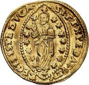 Italy Zecchino Christ in Beaded Ellipse. Domenico Contarini ND KM# 313.1 SIT T XPE DAT Q TV REGIS ISTE DVCA coin reverse Italy Zecchino Christ in Beaded Ellipse. Domenico Contarini ND KM# 313.1 SIT T XPE DAT Q TV REGIS ISTE DVCA coin reverse