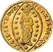 Italy Zecchino Christ in Beaded Ellipse. Francesco Erizzo ND KM# 187 SIT T XPETAI Q TV REGIS ISTE DVCAT coin reverse Italy Zecchino Christ in Beaded Ellipse. Francesco Erizzo ND KM# 187 SIT T XPETAI Q TV REGIS ISTE DVCAT coin reverse