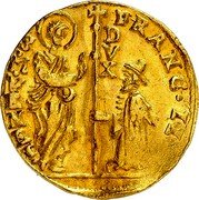 Italy Zecchino Franz II ND ND(1798-1806) KM# 780 FRANC II S M VENET coin obverse Italy Zecchino Franz II ND ND(1798-1806) KM# 780 FRANC II S M VENET coin obverse