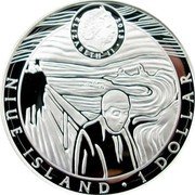 Niue 1 Dollar (Edvard Munch Emotions) 2013 ELIZABETH II NIUE ISLAND 1 DOLLAR coin obverse
