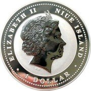Niue 1 Dollar (Spring Festival) ELIZABETH II NIUE ISLAND IRB 1 DOLLAR coin obverse Niue 1 Dollar (Spring Festival) ELIZABETH II NIUE ISLAND IRB 1 DOLLAR coin obverse
