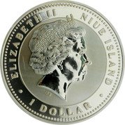 Niue 1 Dollar Year of the Pig. Happy 2007  Proof ELIZABETH II NIUE ISLAND IRB 1 DOLLAR coin obverse