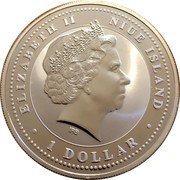 Niue 1 Dollar Year of the Pig 2007  ELIZABETH II NIUE ISLAND 1 DOLLAR IRB coin obverse