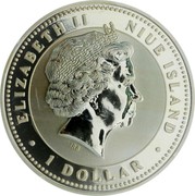 Niue 1 Dollar Year of the Pig. Successful 2007  Proof ELIZABETH II NIUE ISLAND IRB 1 DOLLAR coin obverse