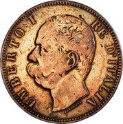 Italy 10 Centesimi Umberto I 1893 B/I KM# 27.1 UMBERTO I RE D'ITALIA SPERANZA coin obverse Italy 10 Centesimi Umberto I 1893 B/I KM# 27.1 UMBERTO I RE D'ITALIA SPERANZA coin obverse
