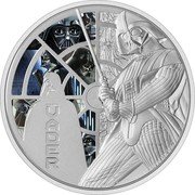 Niue Ten Dollars Darth Vader 2022 Proof DARTH VADER 3 OZ 999 FINE SILVER © & TM LUCASFILM LTD coin reverse Niue Ten Dollars Darth Vader 2022 Proof DARTH VADER 3 OZ 999 FINE SILVER © & TM LUCASFILM LTD coin reverse