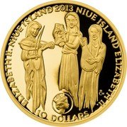 Niue 10 Dollars (Giuseppe Verdi) ELIZABETH II. NIUE ISLAND 2013 NIUE ISLAND ELIZABETH II. CM 10 DOLLARS coin obverse