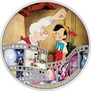 Niue Ten Dollars Pinocchio 2022 Proof 3 OZ 999 FINE SILVER ©DISNEY coin reverse Niue Ten Dollars Pinocchio 2022 Proof 3 OZ 999 FINE SILVER ©DISNEY coin reverse