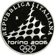 Italy 10 Euro XX Winter Olympic Games 2006 Torino - Skating 2005 R Proof KM# 262 REPUBBLICA ITALIANA R M TORINO 2006 coin obverse Italy 10 Euro XX Winter Olympic Games 2006 Torino - Skating 2005 R Proof KM# 262 REPUBBLICA ITALIANA R M TORINO 2006 coin obverse