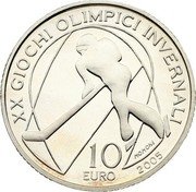 Italy 10 Euro 2006 Winter Olympics - Ice Hockey 2005 R Proof KM# 261 XX GIOCHI OLIMPICI INVERNALI 10 EURO 2005 MOMONI coin reverse Italy 10 Euro 2006 Winter Olympics - Ice Hockey 2005 R Proof KM# 261 XX GIOCHI OLIMPICI INVERNALI 10 EURO 2005 MOMONI coin reverse