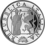 Italy 10 Euro 700th Anniversary of University of Perugia 2008 Proof KM# 306 REPUBBLICA ITALIANA coin obverse Italy 10 Euro 700th Anniversary of University of Perugia 2008 Proof KM# 306 REPUBBLICA ITALIANA coin obverse