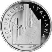Italy 10 Euro 100th Anniversary of Futurist Movement 2009 R Proof KM# 319 REPUBBLICA ITALIANA coin obverse