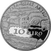 Italy 10 Euro Basilica of Santa Maria Assunta. Aquileia 2010 R Proof KM# 334 ITALIA DELLE ARTI AQUILEIA 10 EURO coin reverse Italy 10 Euro Basilica of Santa Maria Assunta. Aquileia 2010 R Proof KM# 334 ITALIA DELLE ARTI AQUILEIA 10 EURO coin reverse