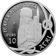 Italy 10 Euro Atri. Abruzzo 2014 R Proof KM# 379 ITALIA DELLE ARTI ATRI R 10 EURO coin reverse Italy 10 Euro Atri. Abruzzo 2014 R Proof KM# 379 ITALIA DELLE ARTI ATRI R 10 EURO coin reverse