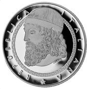 Italy 10 Euro Calabria. Bronzes of Riace 2015 R Proof KM# 389 REPUBBLICA ITALIANA CASSOL coin obverse Italy 10 Euro Calabria. Bronzes of Riace 2015 R Proof KM# 389 REPUBBLICA ITALIANA CASSOL coin obverse