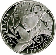 Italy 10 Euro 70 Years of Peace in Europe 2015 R Proof KM# 387 70 REPUBBLICA ITALIANA COLANERI coin obverse Italy 10 Euro 70 Years of Peace in Europe 2015 R Proof KM# 387 70 REPUBBLICA ITALIANA COLANERI coin obverse