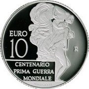 Italy 10 Euro Centenary of World War I 2015 R Proof KM# 388 EURO 10 R CENTENARIO PRIMA GUERRA MONDIALE U. PERNAZZA coin reverse Italy 10 Euro Centenary of World War I 2015 R Proof KM# 388 EURO 10 R CENTENARIO PRIMA GUERRA MONDIALE U. PERNAZZA coin reverse
