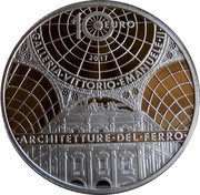 Italy 10 Euro 150th Anniversary of Galleria Vittorio Emanuele II in Milan 2017 R Proof KM# 407 10 EURO 2017 GALLERIA VITTORIO EMANUELE II ARCHITETTURE DEL FERRO coin reverse