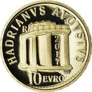 Italy 10 Euro 1900th Anniversary of Reign of Hadrian 2017 R Proof KM# 409 HADRIANVS AVGVSTVS 10 EVRO R 2 0 1 7 MGU coin reverse Italy 10 Euro 1900th Anniversary of Reign of Hadrian 2017 R Proof KM# 409 HADRIANVS AVGVSTVS 10 EVRO R 2 0 1 7 MGU coin reverse