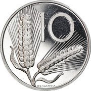 Italy 10 Lira Wheat Ears. Plow 1990 R KM# 93 10 ROMAGNOLI coin reverse Italy 10 Lira Wheat Ears. Plow 1990 R KM# 93 10 ROMAGNOLI coin reverse