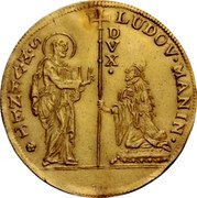 Italy 10 Zecchino Lodovico Manin ND KM# 761 LUDOV MANIN S M VENET DVX coin obverse Italy 10 Zecchino Lodovico Manin ND KM# 761 LUDOV MANIN S M VENET DVX coin obverse