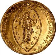 Italy 10 Zecchino Alvise Mocenigo IV ND KM# 673.1 SIT T XPE DAT Q TV REGIS ISTE DVCAT coin reverse Italy 10 Zecchino Alvise Mocenigo IV ND KM# 673.1 SIT T XPE DAT Q TV REGIS ISTE DVCAT coin reverse