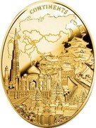 Niue 100 Dollars (Continents Asia) CONTINENTS ASIA coin reverse Niue 100 Dollars (Continents Asia) CONTINENTS ASIA coin reverse