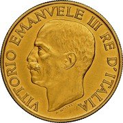 Italy 100 Lira Vittorio Emanuele III Fascism Anniversary 1923 R KM# 65 VITTORIO EMANUELE III RE D'ITALIA A.MOTTI coin obverse Italy 100 Lira Vittorio Emanuele III Fascism Anniversary 1923 R KM# 65 VITTORIO EMANUELE III RE D'ITALIA A.MOTTI coin obverse