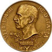 Italy 100 Lire Vittorio Emanuele III Anniversary of Reign 1925 R KM# 66 VITT EM III RE D'ITALIA 1900-1925 coin obverse Italy 100 Lire Vittorio Emanuele III Anniversary of Reign 1925 R KM# 66 VITT EM III RE D'ITALIA 1900-1925 coin obverse