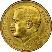 Italy 100 Lire Vittorio Emanuele III. Aratrice 1927 R KM# 50 VITTORIO EMANUELE III coin obverse Italy 100 Lire Vittorio Emanuele III. Aratrice 1927 R KM# 50 VITTORIO EMANUELE III coin obverse