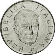 Italy 100 Lira Guglielmo Marconi 1974 R KM# 102 REPVBBLICA ITALIANA MONASSI coin obverse Italy 100 Lira Guglielmo Marconi 1974 R KM# 102 REPVBBLICA ITALIANA MONASSI coin obverse