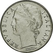 Italy 100 Lira Minerva. Olive Tree 1991 R KM# 96.2 REPVBBLICA ITALIANA ROMAGNOLI GIAMPAOLI INC. coin obverse Italy 100 Lira Minerva. Olive Tree 1991 R KM# 96.2 REPVBBLICA ITALIANA ROMAGNOLI GIAMPAOLI INC. coin obverse