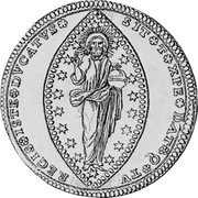 Italy 100 Zecchino Alvise Mocenigo IV ND KM# 683 SIT T XPE DAT Q TV REGIS ISTE DVCATVS coin reverse Italy 100 Zecchino Alvise Mocenigo IV ND KM# 683 SIT T XPE DAT Q TV REGIS ISTE DVCATVS coin reverse