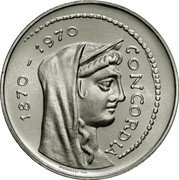 Italy 1000 Lira Capital Rome 1970 R KM# 101 1870-1970 CONCORDIA coin obverse Italy 1000 Lira Capital Rome 1970 R KM# 101 1870-1970 CONCORDIA coin obverse