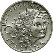 Italy 1000 Lira XXVI Summer Oympics. Atlanta 1996 R KM# 182 REPVBBLICA ITALIANA coin obverse