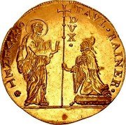 Italy 12 Zecchino Paolo Renier ND KM# 718 PAVL RAINER S M VENET coin obverse Italy 12 Zecchino Paolo Renier ND KM# 718 PAVL RAINER S M VENET coin obverse