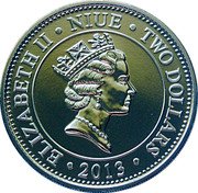 Niue Two Dollars Coronation Jubilee 2013Â ELIZABETH II NIUE TWO DOLLARS 2013 coin obverse Niue Two Dollars Coronation Jubilee 2013Â ELIZABETH II NIUE TWO DOLLARS 2013 coin obverse