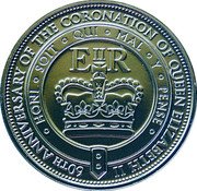 Niue Two Dollars Coronation Jubilee 2013Â 60TH ANNIVERSARY OF THE CORONATION OF QUEEN ELIZABETH II HONI SOIT QUI MAL Y PENSE E II R coin reverse Niue Two Dollars Coronation Jubilee 2013Â 60TH ANNIVERSARY OF THE CORONATION OF QUEEN ELIZABETH II HONI SOIT QUI MAL Y PENSE E II R coin reverse