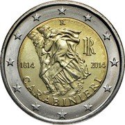 Italy 2 Euro 200th Anniversary Foundation of the Carabinieri 2014 KM# 367 R RI 1814 2014 LDS CARABINIERI coin obverse Italy 2 Euro 200th Anniversary Foundation of the Carabinieri 2014 KM# 367 R RI 1814 2014 LDS CARABINIERI coin obverse