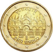 Italy 2 Euro St Mark's Basilica 2017 KM# 411 VENEZIA R 1617 RI 2017 LDS SAN MARCO coin obverse