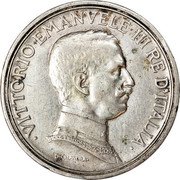 Italy 2 Lira Vittorio Emanuele III. Quadriga Briosa 1917 R KM# 55 VITTORIO EMANUELE III RE D'ITALIA D. CALANDRA coin obverse Italy 2 Lira Vittorio Emanuele III. Quadriga Briosa 1917 R KM# 55 VITTORIO EMANUELE III RE D'ITALIA D. CALANDRA coin obverse