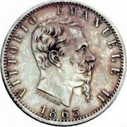 Italy 20 Centesimi Vittorio Emanuele II 1863 T NB KM# 12 VITTORIO EMANUELE II FERRARIS 1863 coin obverse Italy 20 Centesimi Vittorio Emanuele II 1863 T NB KM# 12 VITTORIO EMANUELE II FERRARIS 1863 coin obverse