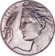 Italy 20 Centesimi Liberty 1921 R KM# 44 ITALIA coin obverse Italy 20 Centesimi Liberty 1921 R KM# 44 ITALIA coin obverse