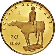 Italy 20 Euro Europa delle Arti Italia 2003 R Proof KM# 263 EUROPA DELLE ARTI R 20 EURO M. MARINI coin reverse Italy 20 Euro Europa delle Arti Italia 2003 R Proof KM# 263 EUROPA DELLE ARTI R 20 EURO M. MARINI coin reverse