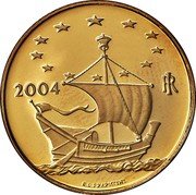 Italy 20 Euro Belgium. Rene Magritte 2004 R Proof KM# 242 2004 RI E.L. FRAPICCINI coin obverse Italy 20 Euro Belgium. Rene Magritte 2004 R Proof KM# 242 2004 RI E.L. FRAPICCINI coin obverse