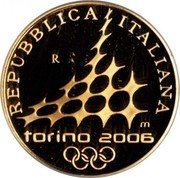 Italy 20 Euro 2006 Olympic Winter Games Torino Porte Palatine Gate 2005 R Proof KM# 269 REPUBBLICA ITALIANA R M TORINO 2006 coin obverse Italy 20 Euro 2006 Olympic Winter Games Torino Porte Palatine Gate 2005 R Proof KM# 269 REPUBBLICA ITALIANA R M TORINO 2006 coin obverse