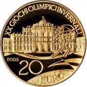 Italy 20 Euro 2006 Olympic Winter Games Torino Porte Palatine Gate 2005 R Proof KM# 269 XX GIOCHI OLIMPICA INVERNALI 2005 20 EURO U.PERNAZZA coin reverse Italy 20 Euro 2006 Olympic Winter Games Torino Porte Palatine Gate 2005 R Proof KM# 269 XX GIOCHI OLIMPICA INVERNALI 2005 20 EURO U.PERNAZZA coin reverse